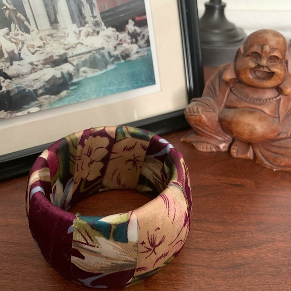 Charming Charlie Jewelry - Charming Charlie XL Purple Floral Cuff Bracelet